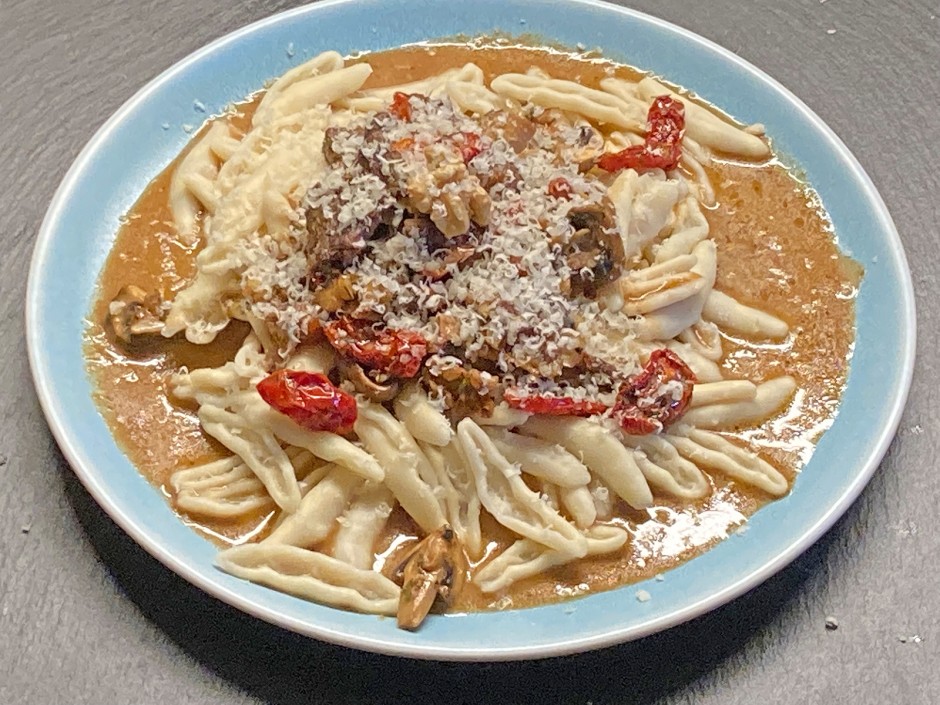 Capunti Casarecci mit Rinder-Pilz-Soße