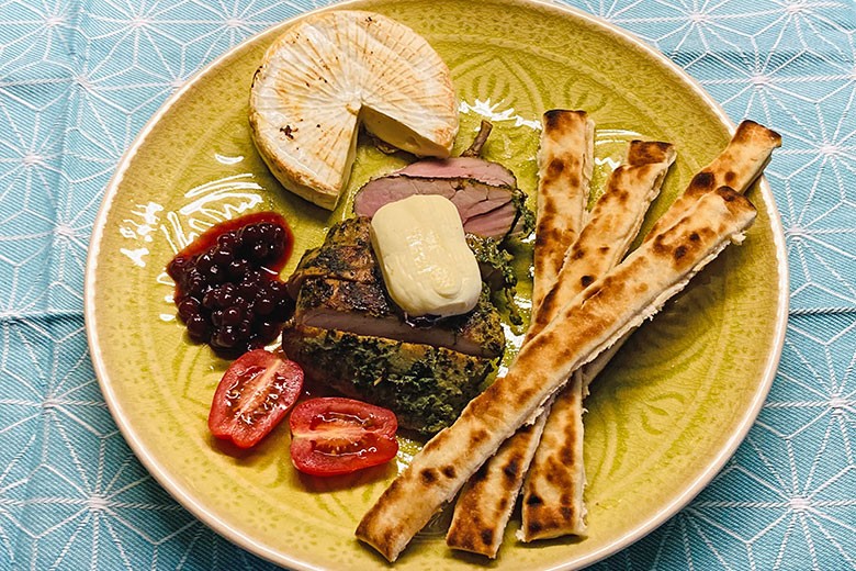 Schweinslungenbraten mit Camembert