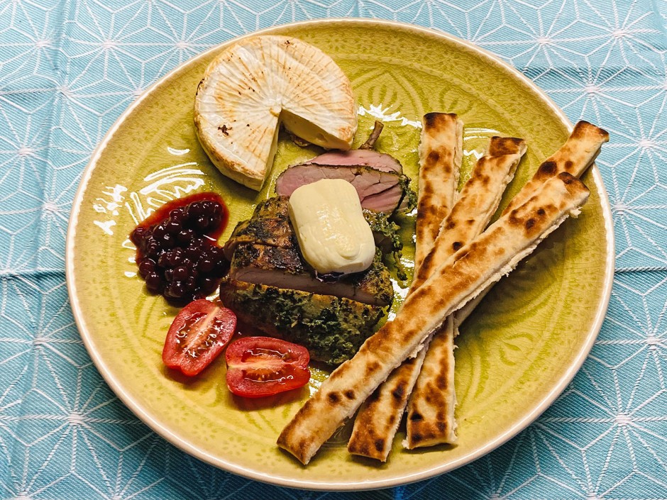 Schweinslungenbraten mit Camembert