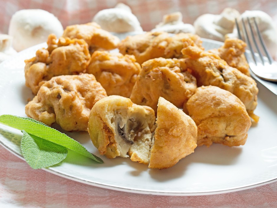 Champignon in Bierteig