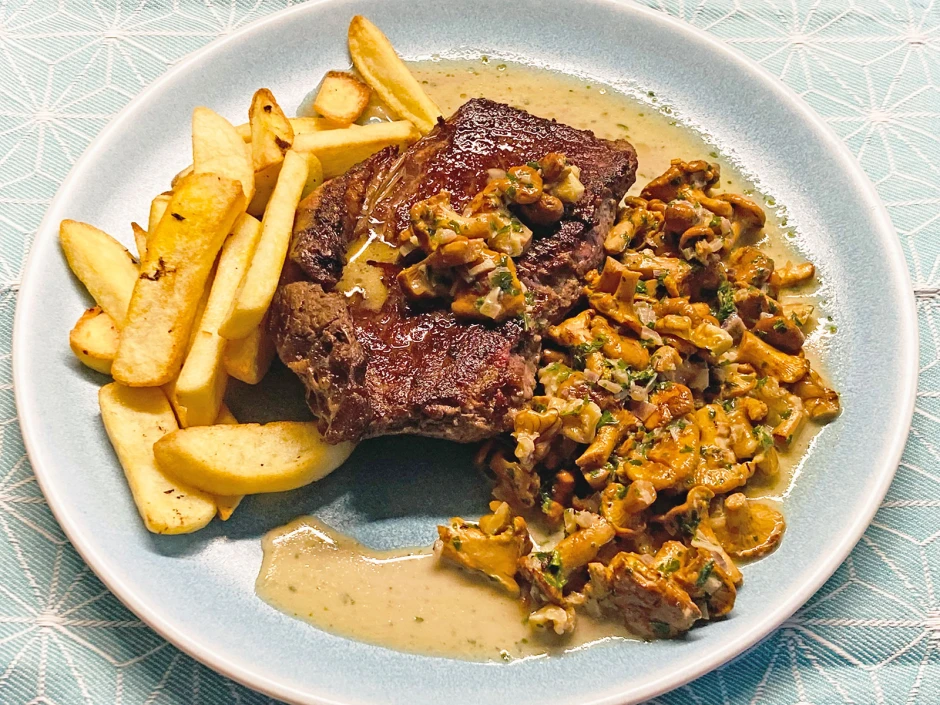 Roastbeef mit Eierschwammerl