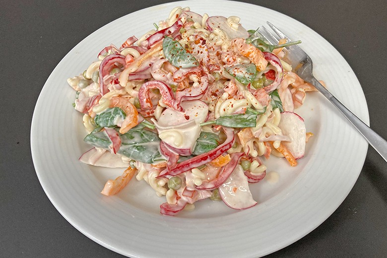 Nudelsalat mit Schinken