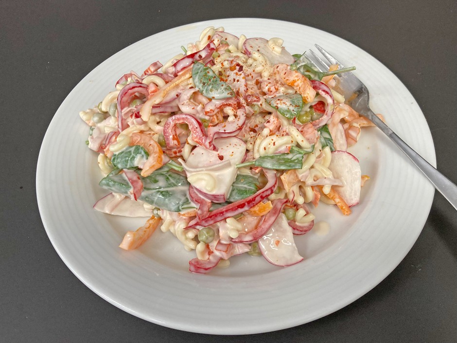 Nudelsalat mit Schinken