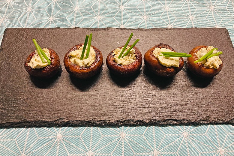 Champignons mit Frischkäse