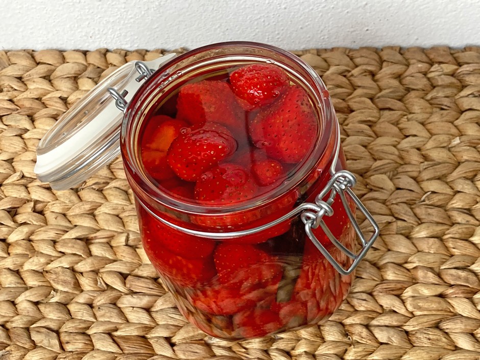 Erdbeeren in Rum