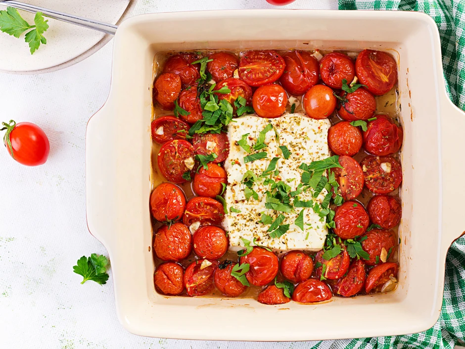 Gebackener Schafsk&auml;se mit Tomaten