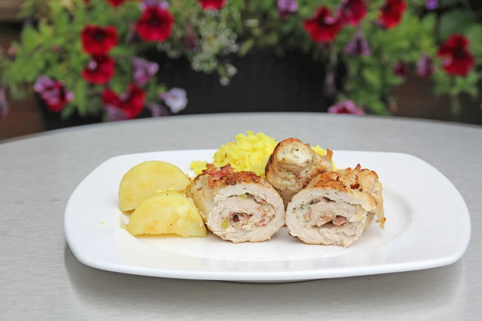 Gefüllte Putenschnitzel