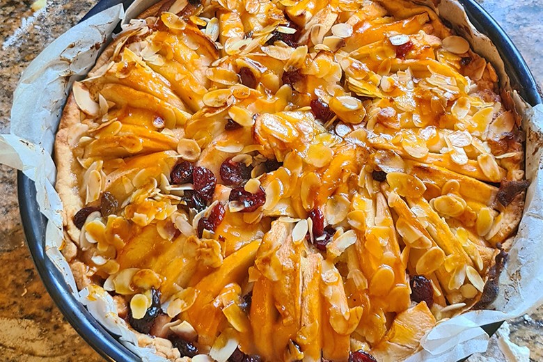 Apfel-Cranberry-Kuchen