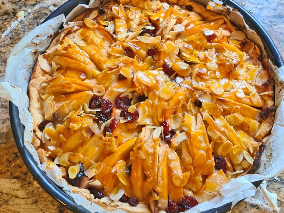 Apfel-Cranberry-Kuchen