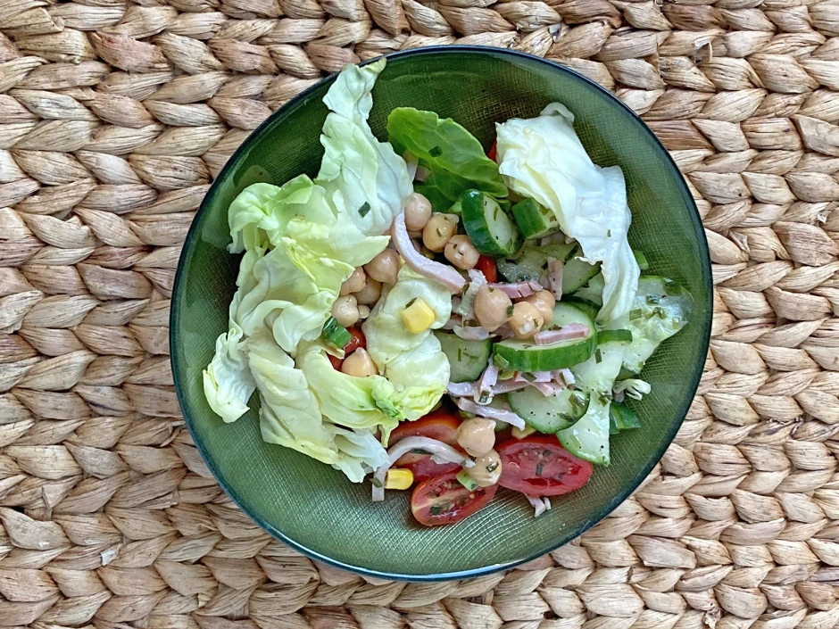Kochschinken mit Kichererbsen