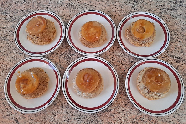 Birnen Haselnuss Muffins a la Tarte Tatin