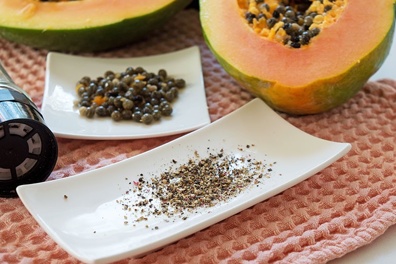 Papaya-Kern-Pfeffer