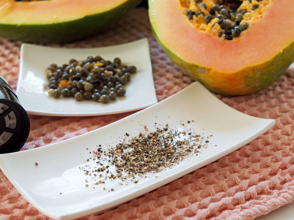 Papaya-Kern-Pfeffer