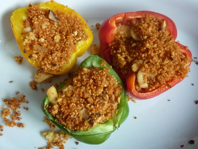 Paprika mit Couscousfüllung