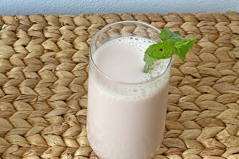 Buttermilch mit Erdbeere