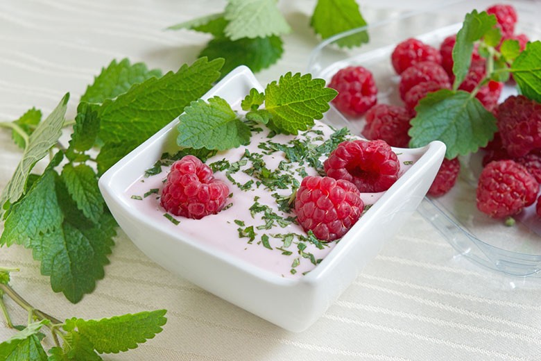 Himbeer-Melissen-Creme