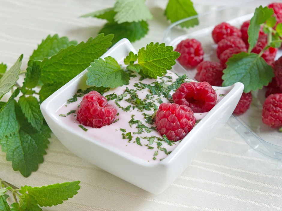 Himbeer-Melissen-Creme