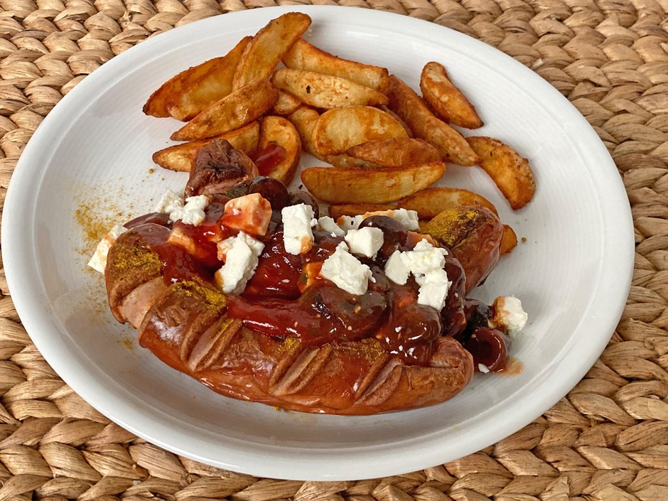 Currywurst auf Griechisch