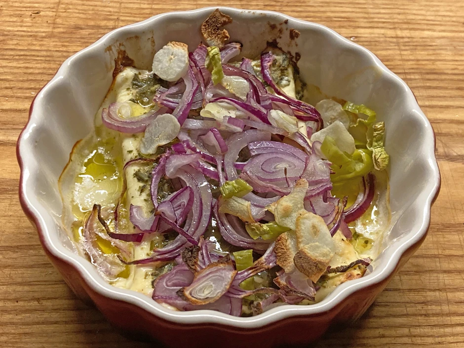 Schafsk&auml;se aus dem Ofen