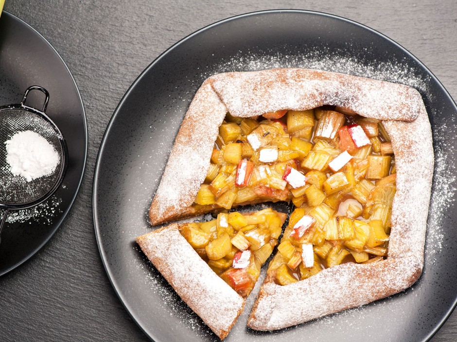 Galette mit Rhabarber