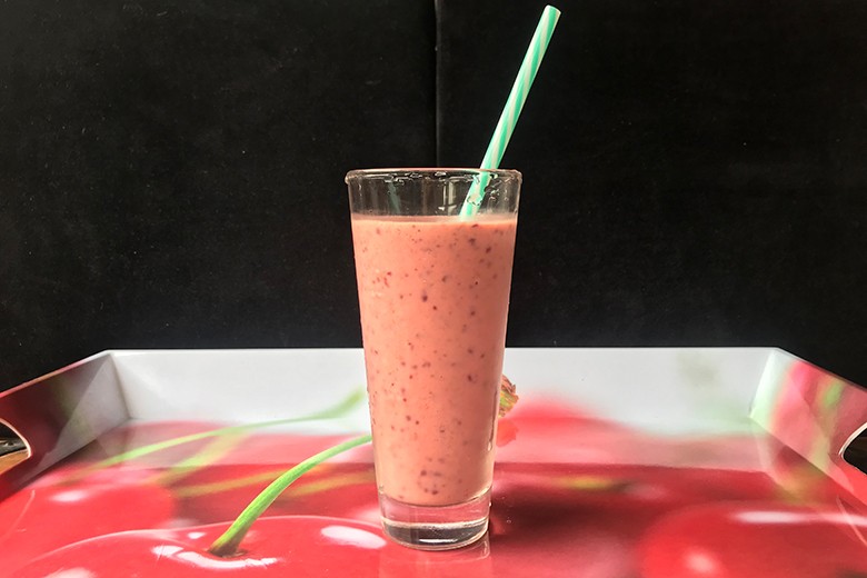 Zwetschge-Himbeer-Smoothie