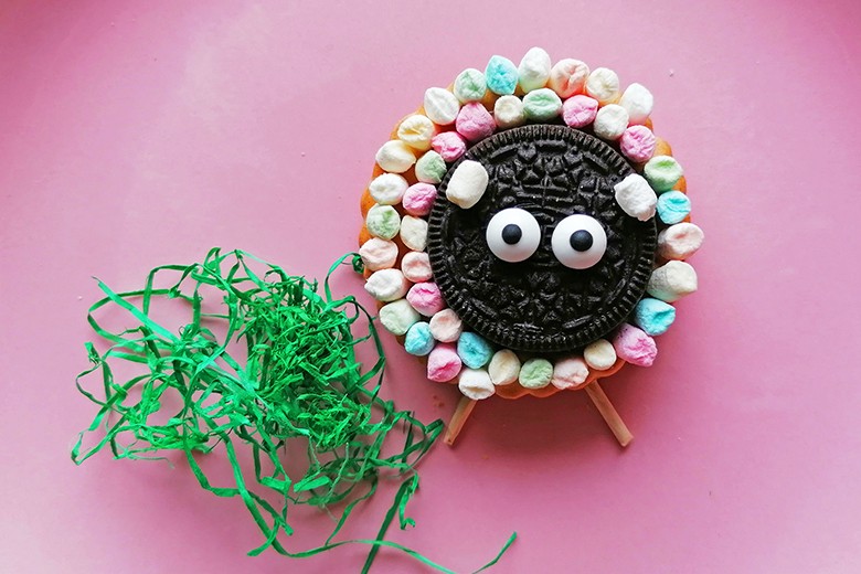 Bunte Marshmallow Keks Schafe