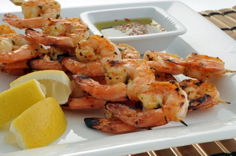 Gegrillte Honig-Shrimps