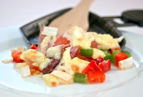 Raclette mit Salami