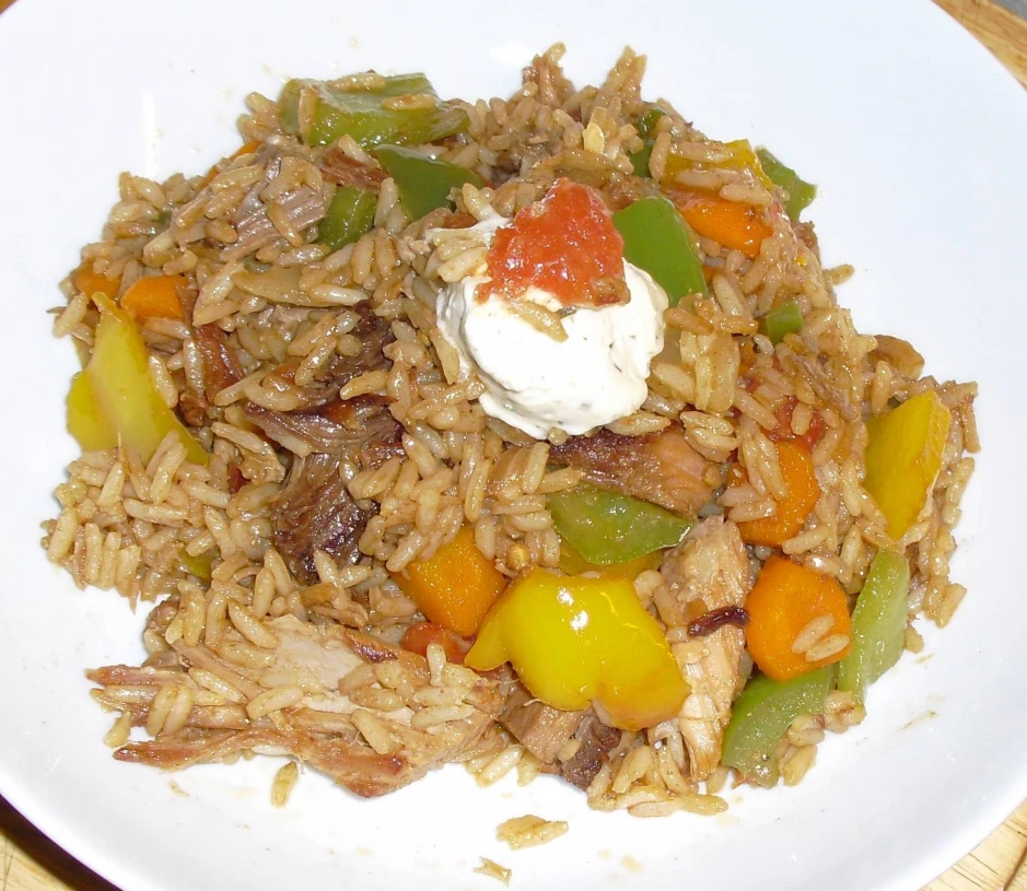 Orientalische Hühnchen Reispfanne