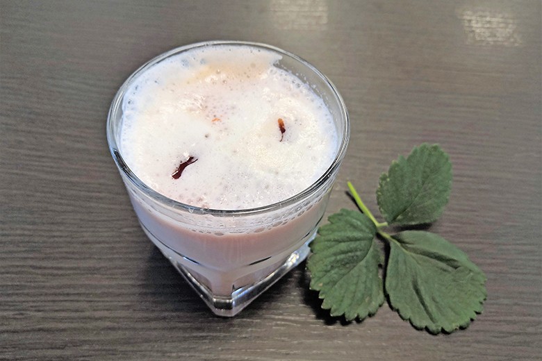 Latte Erdbeer, vegan