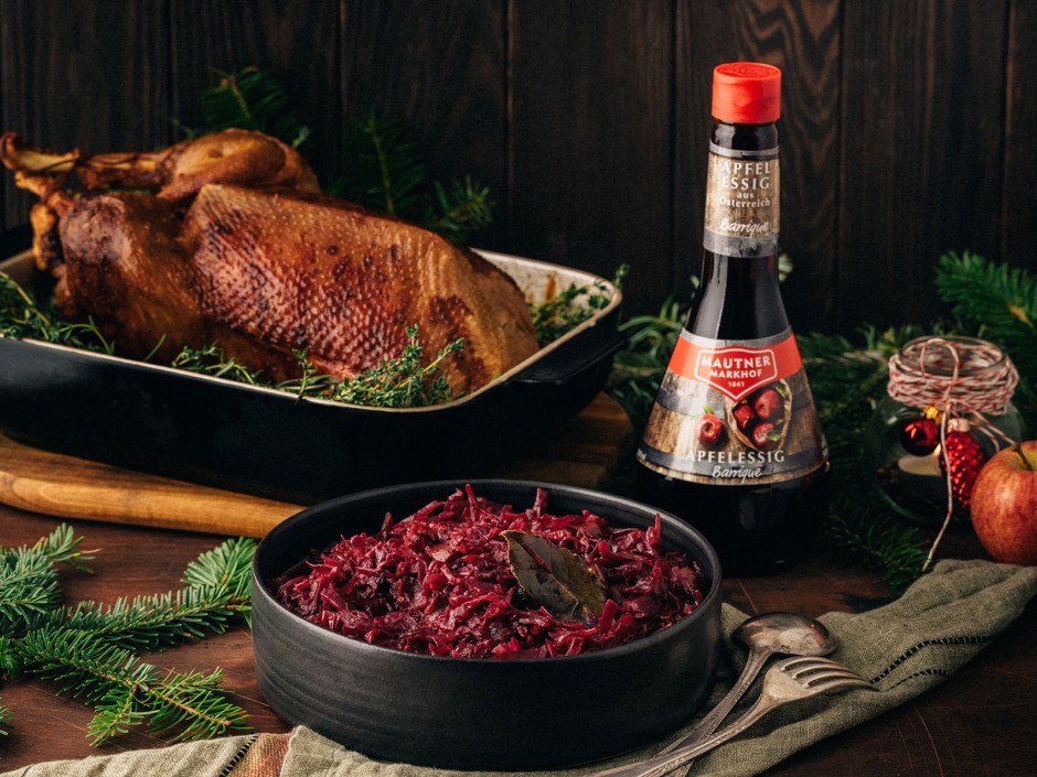 Rotkraut mit Apfelbalsamessig