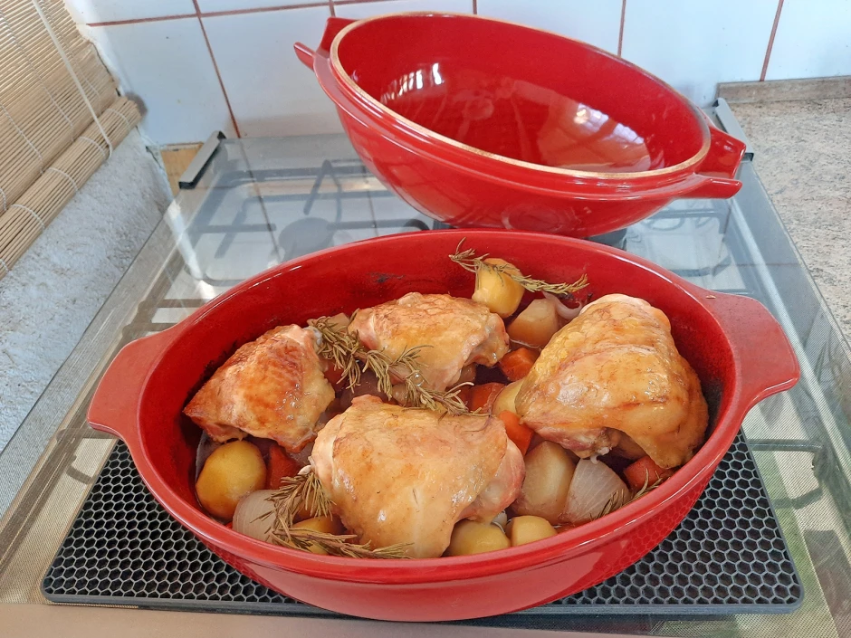 Hähnchen-Oberkeulen aus dem Backofen
