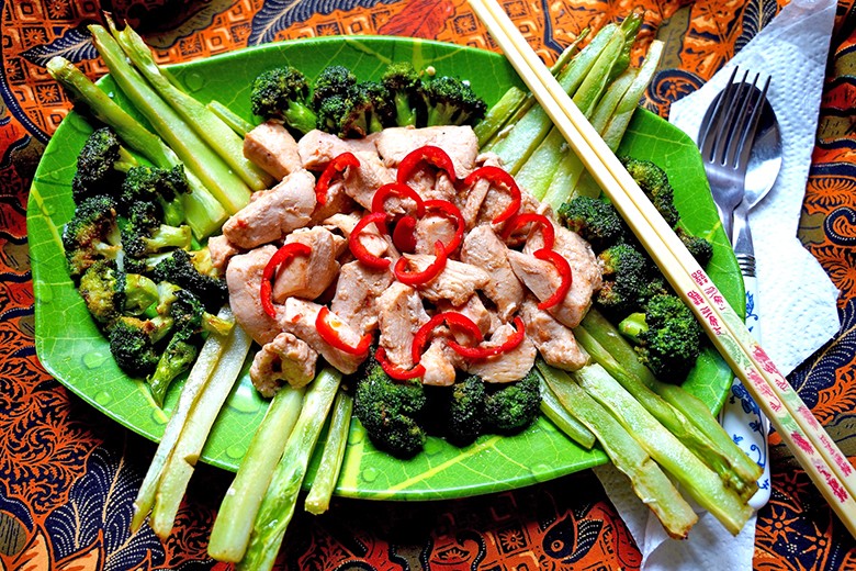Hühnerfleisch mit Brokkoli