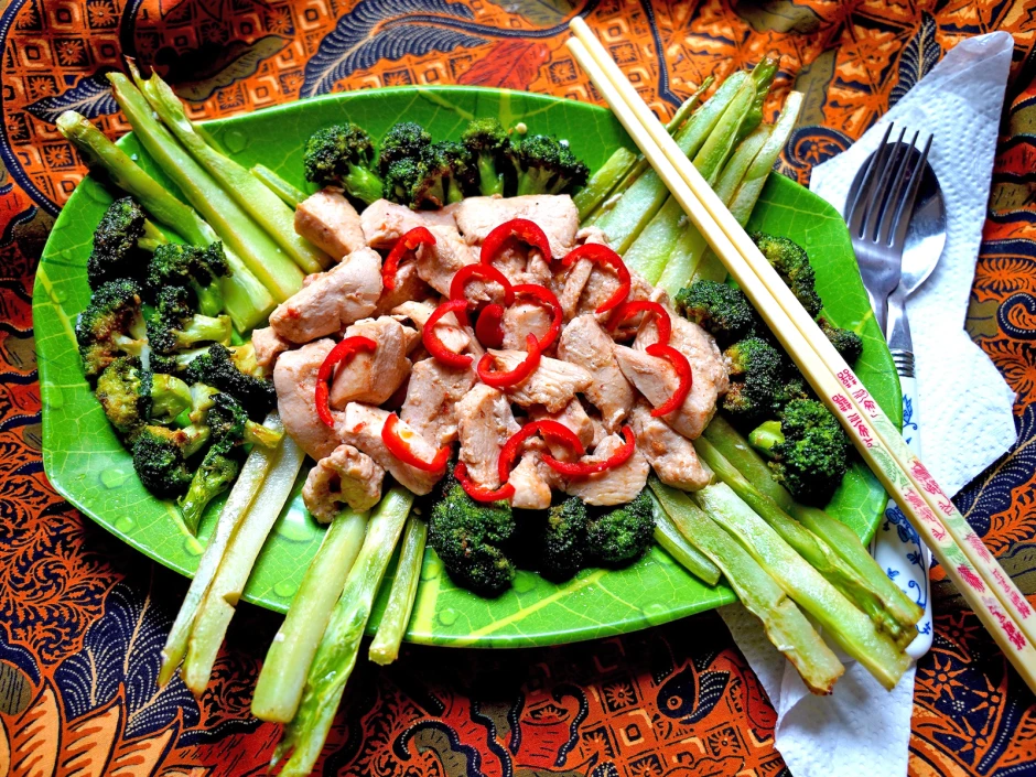 Hühnerfleisch mit Brokkoli