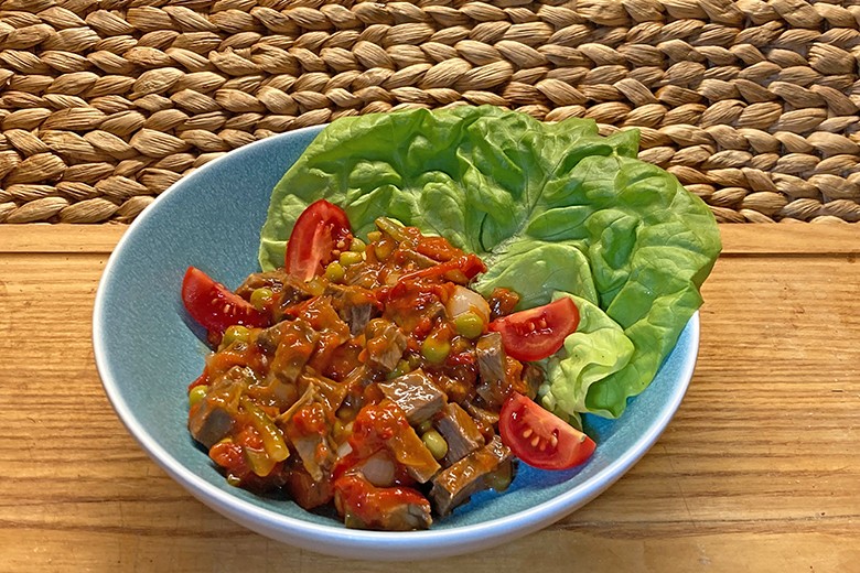 Feuriger Rindfleischsalat