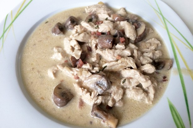 Hühner-Geschnetzeltes mit Champignons - Rezept