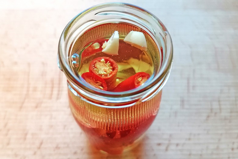 Chili-Knoblauch-Öl