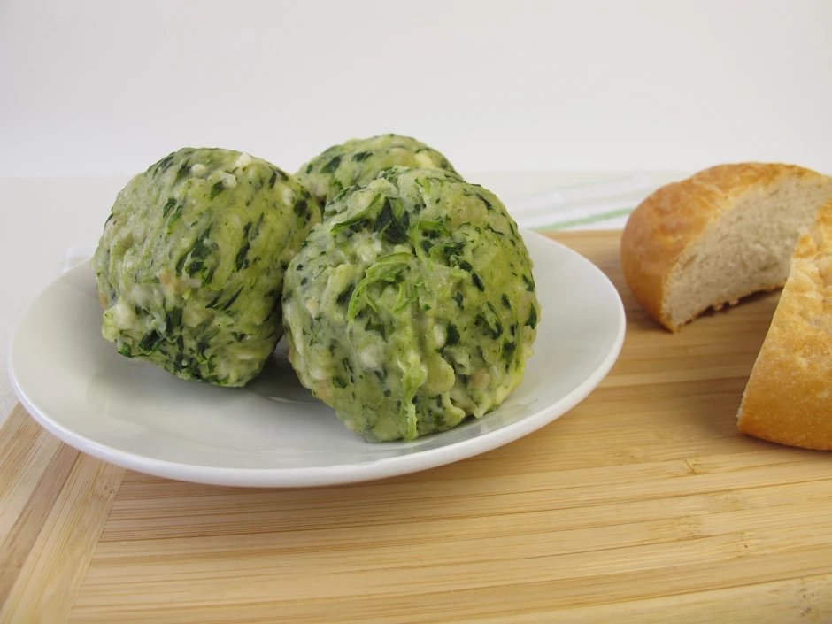Vegane Spinatknödel