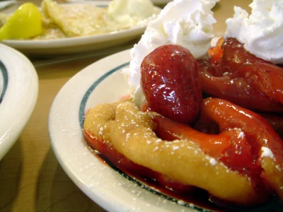Strauben mit Marmelade