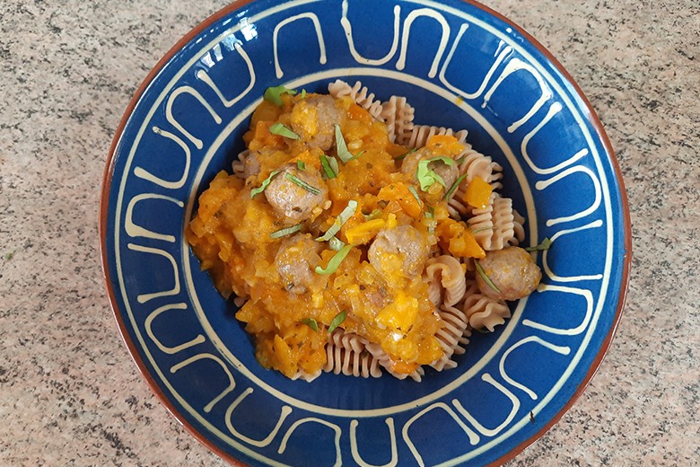 Paprika Hackbällchen Pfanne