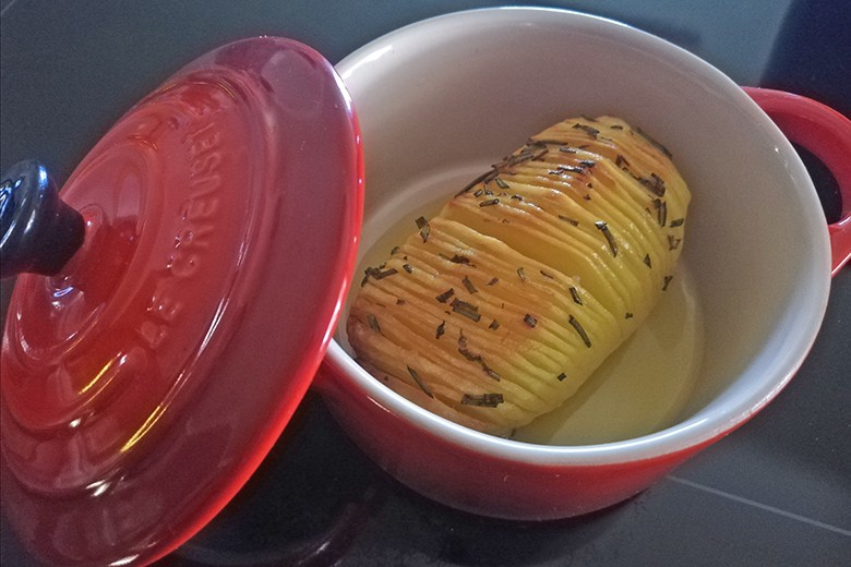 Gefächerte Rosmarinkartoffeln