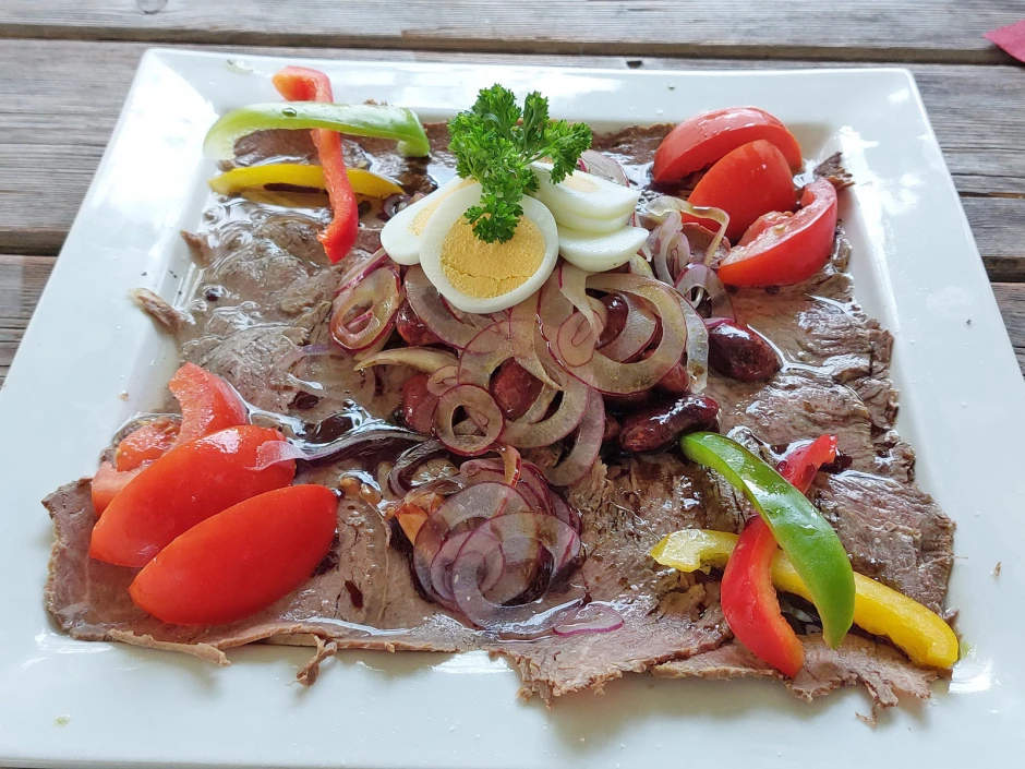 Rindfleischsalat mit K&uuml;rbiskern&ouml;l