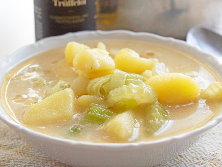 Kartoffel-Lauch-Suppe mit Trüffelöl