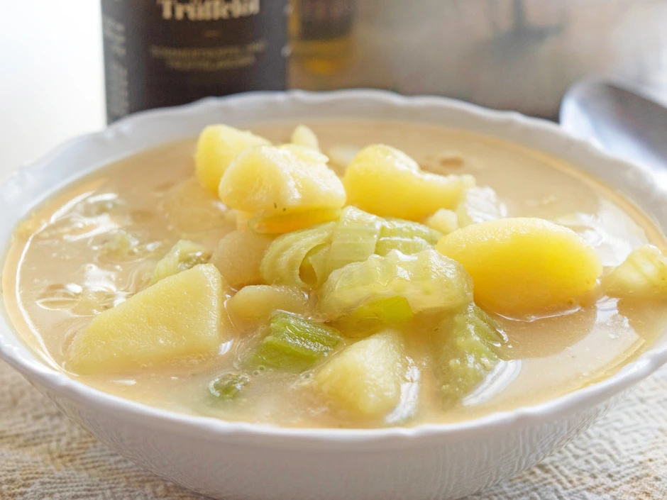 Kartoffel-Lauch-Suppe mit Trüffelöl