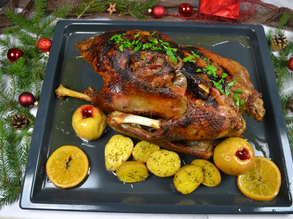 Einfache Weihnachtsgans