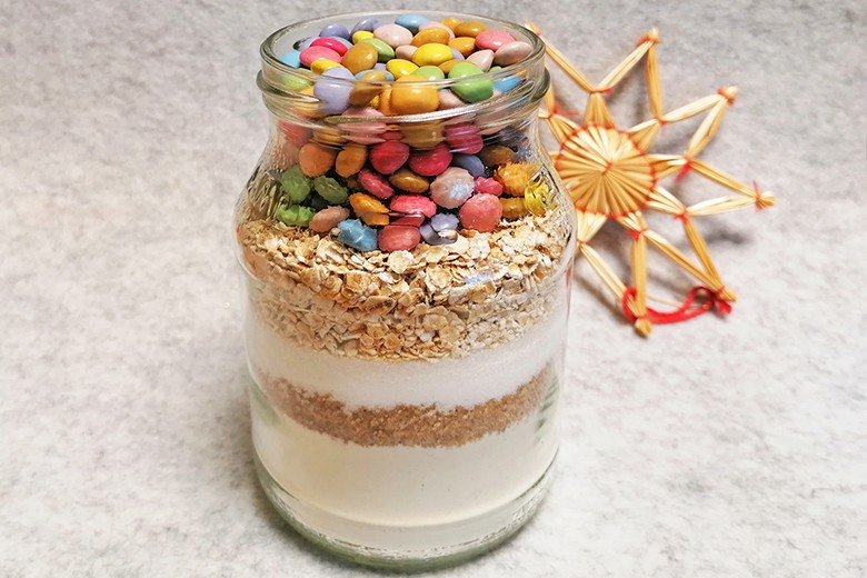 Cookie-Backmischung aus dem Glas