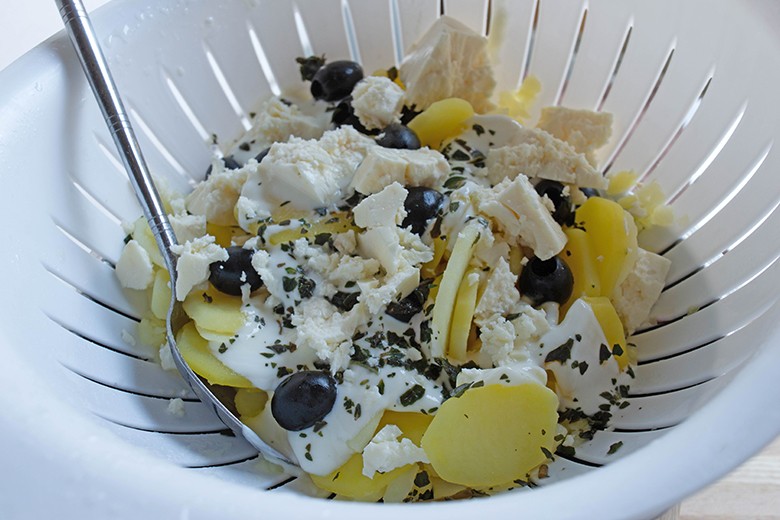 Kartoffelsalat auf griechische Art