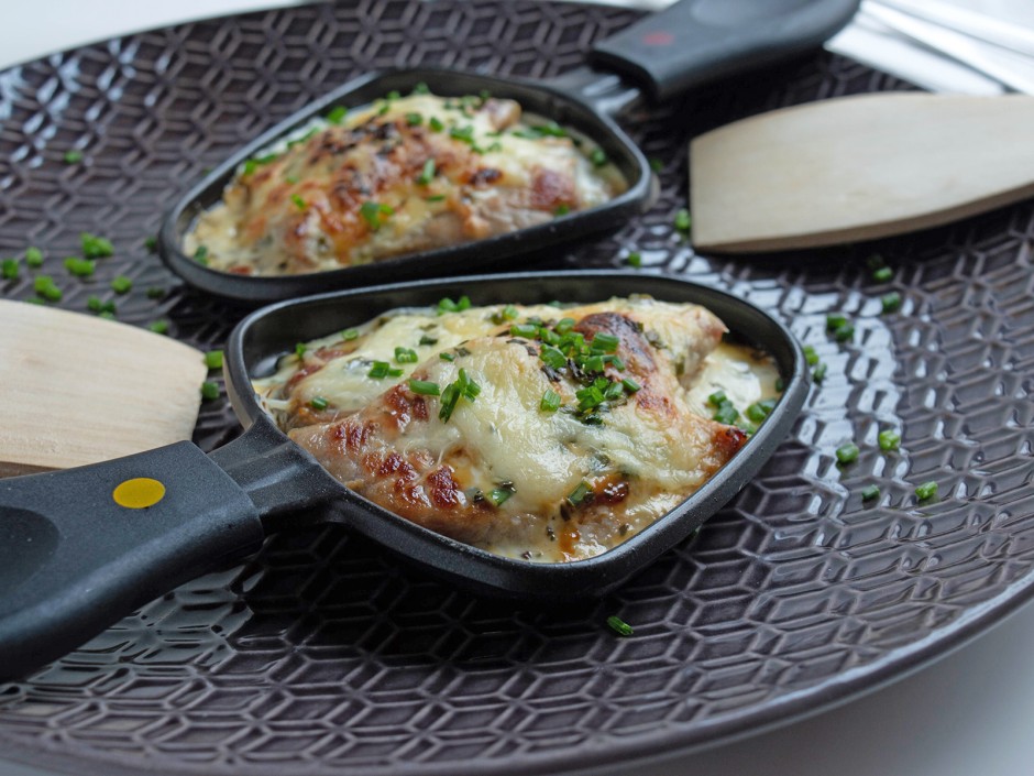 Gratiniertes Entenbrust-Raclette