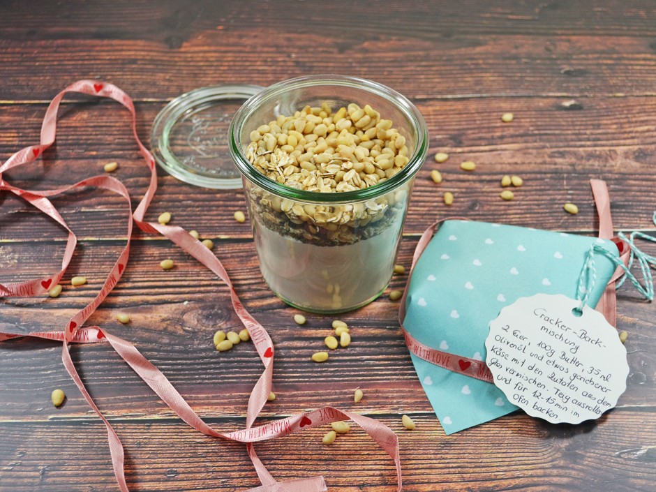 Cracker-Backmischung im Glas