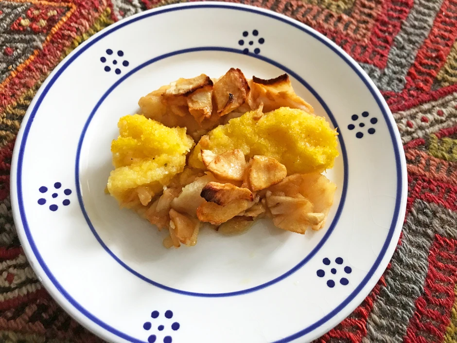 S&uuml;&szlig;e Polenta mit &Auml;pfeln